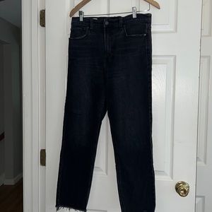 High Rise Cheeky Straight Jeans with Washwell
